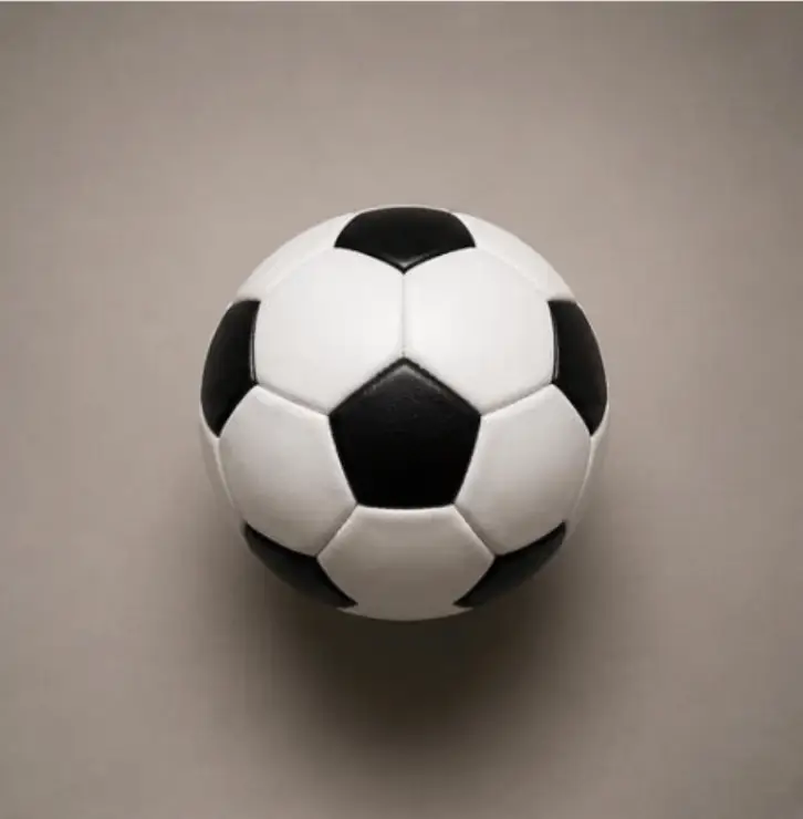 Soccer ball mounted on a wall